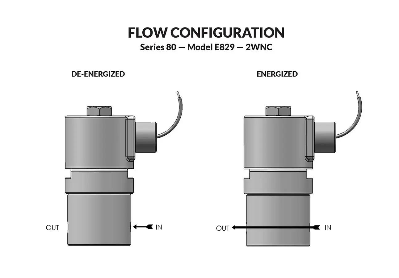 Series 80 Model E829 C/I Rated flow diagram
