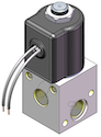Technical drawing — MODEL 52 2WNC STACKING BODIES COMMON INLET GROMMET WITH LEADS