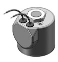 Technical drawing — MODEL 22 2WNC GROMMET WITH LEADS