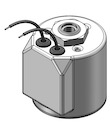 Technical drawing — MODEL 23 3WNC EXHAUST TO ATMOSPHERE GROMMET WITH LEADS