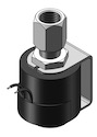 Technical drawing — MODEL 23 3WNC 1/4-18 NPT PIPED EXHAUST MOLDED COIL WITH YOKE