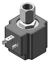 Technical drawing — MODEL 24 1/4-18 NPT 3WNO DIN STYLE COIL