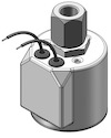 Technical drawing — MODEL 24 1/8-27 NPT 3WNO GROMMET WITH LEADS