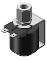 Technical drawing — MODEL 24 1/8-27 NPT 3WNO SPADE COIL WITH YOKE
