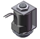 Technical drawing — MODEL 52 2WNC MOLDED COIL WITH YOKE