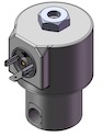 Technical drawing — MODEL 73 3WNC EXHAUST TO ATMOSPHERE DIN STYLE COIL