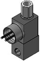 Technical drawing — 2WNO DIN STYLE COIL ALUMINUM BODY WITH 1/8-27 NPT PORTS