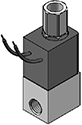 Technical drawing — 3WNC PIPED EXHAUST MAGENTIC LATCHING DIN STYLE