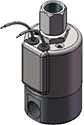 Technical drawing — MODEL 21 1 4 NPT GROMMET