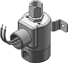Technical drawing — MODEL 21 CON BRKT 1 4 NPT