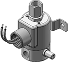 Technical drawing — MODEL 21 CON BRKT MANUAL OVERRIDE