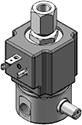 Technical drawing — MODEL 21 MANUAL OVERRIDE DIN