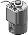 Technical drawing — MODEL 22 1/4-18 NPT 2WNC GROMMET WITH LEADS