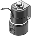 Technical drawing — MODEL 22 1/4-18 NPT 2WNC YOKE WITH LEADS