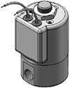 Technical drawing — MODEL 22 1/8-27 NPT 2WNC GROMMET WITH LEADS