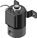 Technical drawing — MODEL 22 1/4-18 NPT 2WNC GROMMET/BRACKET WITH LEADS