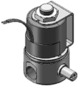 Technical drawing — MODEL 22 MANUAL OVERRIDE 2WNC YOKE WITH LEADS