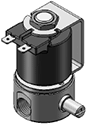 Technical drawing — MODEL 22 MANUAL OVERRIDE 2WNC YOKE WITH SPADE TERMINALS