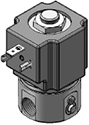 Technical drawing — MODEL 22 METERING 2WNC DIN STYLE COIL