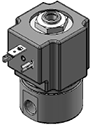 Technical drawing — MODEL 23 1/8-27 NPT 3WNC EXHAUST TO ATMOSPHERE DIN STYLE COIL