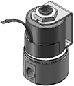 Technical drawing — MODEL 23 1/8-27 NPT 3WNC EXHAUST TO ATMOSPHERE MOLDED COIL WITH YOKE