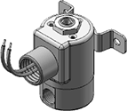 Technical drawing — MODEL 23 1/4-18 NPT 3WNC EXHAUST TO ATMOSPHERE CONDUIT/BRACKET CONNECTION
