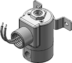 Technical drawing — MODEL 23 1/8-27 NPT 3WNC EXHAUST TO ATMOSPHERE CONDUIT/BRACKET CONNECTION