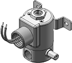 Technical drawing — MODEL 23 MANUAL OVERRIDE 3WNC EXHAUST TO ATMOSPHERE CONDUIT/BRACKET CONNECTION