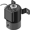 Technical drawing — MODEL 23 1/8-27 NPT 3WNC EXHAUST TO ATMOSPHERE GROMMET/BRACKET WITH LEADS