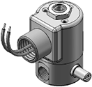 Technical drawing — MODEL 23 MANUAL OVERRIDE 3WNC EXHAUST TO ATMOSPHERE CONDUIT COIL CONNECTION