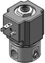 Technical drawing — MODEL 23 METERING 3WNC EXHAUST TO ATMOSPHERE DIN STYLE COIL