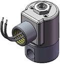 Technical drawing — MODEL 23 1/4-18 NPT 3WNC EXHAUST TO ATMOSPHERE CONDUIT CONNECTION