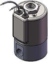 Technical drawing — MODEL 23 1/8-27 NPT 3WNC EXHAUST TO ATMOSPHERE GROMMET WITH LEADS