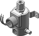 Technical drawing — MODEL 23 MANUAL OVERRIDE 3WNC PIPED EXHAUST CONDUIT/BRACKET COIL CONNECTION