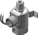 Technical drawing — MODEL 23 METERING 3WNC PIPED EXHAUST CONDUIT/BRACKET CONNECTION