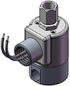 Technical drawing — MODEL 23 1/4-18 NPT 3WNC PIPED EXHAUST CONDUIT CONNECTION