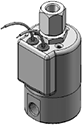Technical drawing — MODEL 23 1/8-27 NPT 3WNC PIPED EXHAUST GROMMET WITH LEADS