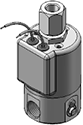 Technical drawing — MODEL 23 METERING 3WNC PIPED EXHAUST GROMMET HOUSING WITH LEADS
