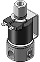 Technical drawing — MODEL 23 METERING 3WNC PIPED EXHAUST YOKE WITH SPADE TERMINALS