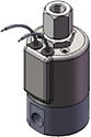 Technical drawing — MODEL 24 1/8-27 NPT 3WNO GROMMET WITH LEADS