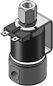 Technical drawing — MODEL 24 1/8-27 NPT 3-WAY NORMALLY OPEN YOKE WITH SPADE TERMINALS