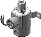 Technical drawing — MODEL 24 1/8-27 NPT 3WNO CONDUIT/BRACKET CONNECTION