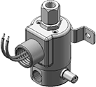 Technical drawing — MODEL 24 MANUAL OVERRIDE 3WNO CONDUIT/BRACKET COIL CONNECTION