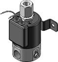 Technical drawing — MODEL 24 METERING 3WNO GROMMET/BRACKET HOUSING WITH LEADS
