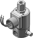 Technical drawing — MODEL 24 MANUAL OVERRIDE 3-WAY NORMALLY OPEN CONDUIT COIL CONNECTION
