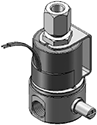 Technical drawing — MODEL 24 MANUAL OVERRIDE 3-WAY NORMALLY OPEN YOKE WITH LEADS
