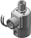 Technical drawing — MODEL 25 1/4-18 NPT 3W DIRECTIONAL CONTROL CONDUIT CONNECTION