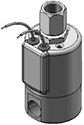 Technical drawing — MODEL 25 1/4-18 NPT 3W DIRECTIONAL CONTROL GROMMET WITH LEADS