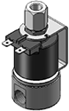 Technical drawing — MODEL 25 1/4-18 NPT 3-WAY DIRECTIONAL CONTROL YOKE WITH SPADES