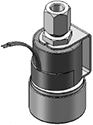 Technical drawing — MODEL 25 BODY OPTION "E" 3-WAY DIRECTIONAL CONTROL MOLDED COIL WITH LEADS